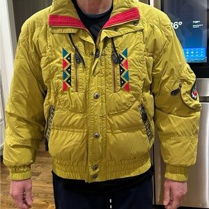 SOLD!! Head Men's Puffer Jacket - Yellow and Red